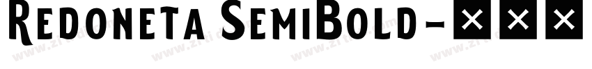 Redoneta SemiBold字体转换